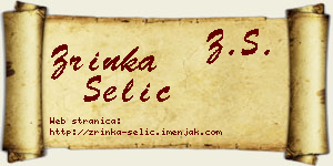 Zrinka Selić vizit kartica